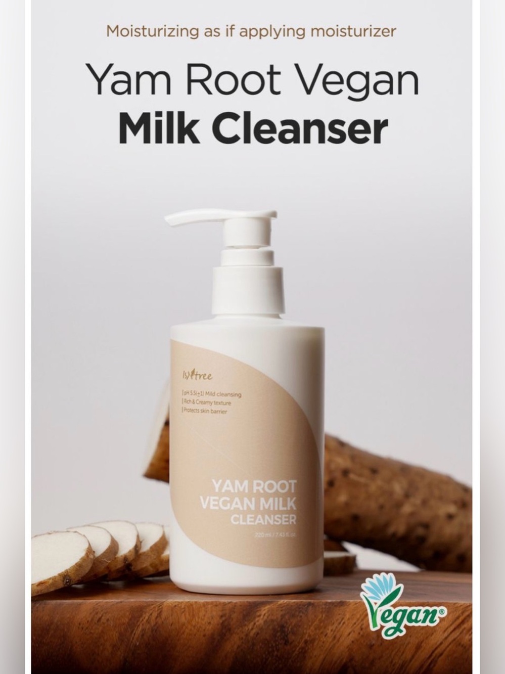 Isntree - Yam Root Vegan Milk Cleanser - NIB - One Cleanser